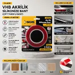 15MMX5YRD VHB AKRİLİK SİLİKONİZE BANT ÇİFT TARAFLI BANT (4745)-2
