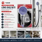 MİLANO VAKUMLU - SİLİKON LÜKS DUŞ SETİ DUŞ BAŞLIK=MİX SİLİKON HORTUM=1.5MT MAFSAL=3 KADEME (4745)-1