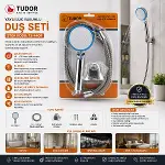 VAKUMLU - KROM LÜKS DUŞ SETİ METAL YAYLI HORTUM=150CM MAFSAL (4745)-3
