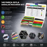 140PCS MAKARON KABLO TAMİR SETİ ISIYLA BÜZÜŞMELİ DARALAN HORTUM (4745)-2