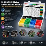 530PCS MAKARON KABLO TAMİR SETİ ISIYLA BÜZÜŞMELİ DARALAN HORTUM (4745)-2