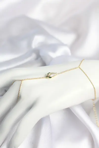 Gold Renk Yılan Model Pirinç Kadın Şahmeran TJ-SN803