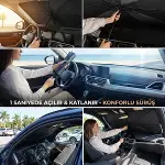 Premium Katlanabilir Araç Ön Cam Güneşliği – Şemsiye Tipi Oto Güneşlik, UV Korumalı Isı Yalıtımlı Ön Cam Gölgelik (4745)-3