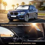 Premium Katlanabilir Araç Ön Cam Güneşliği – Şemsiye Tipi Oto Güneşlik, UV Korumalı Isı Yalıtımlı Ön Cam Gölgelik (4745)-4