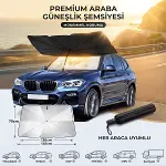 Premium Katlanabilir Araç Ön Cam Güneşliği – Şemsiye Tipi Oto Güneşlik, UV Korumalı Isı Yalıtımlı Ön Cam Gölgelik (4745)-5