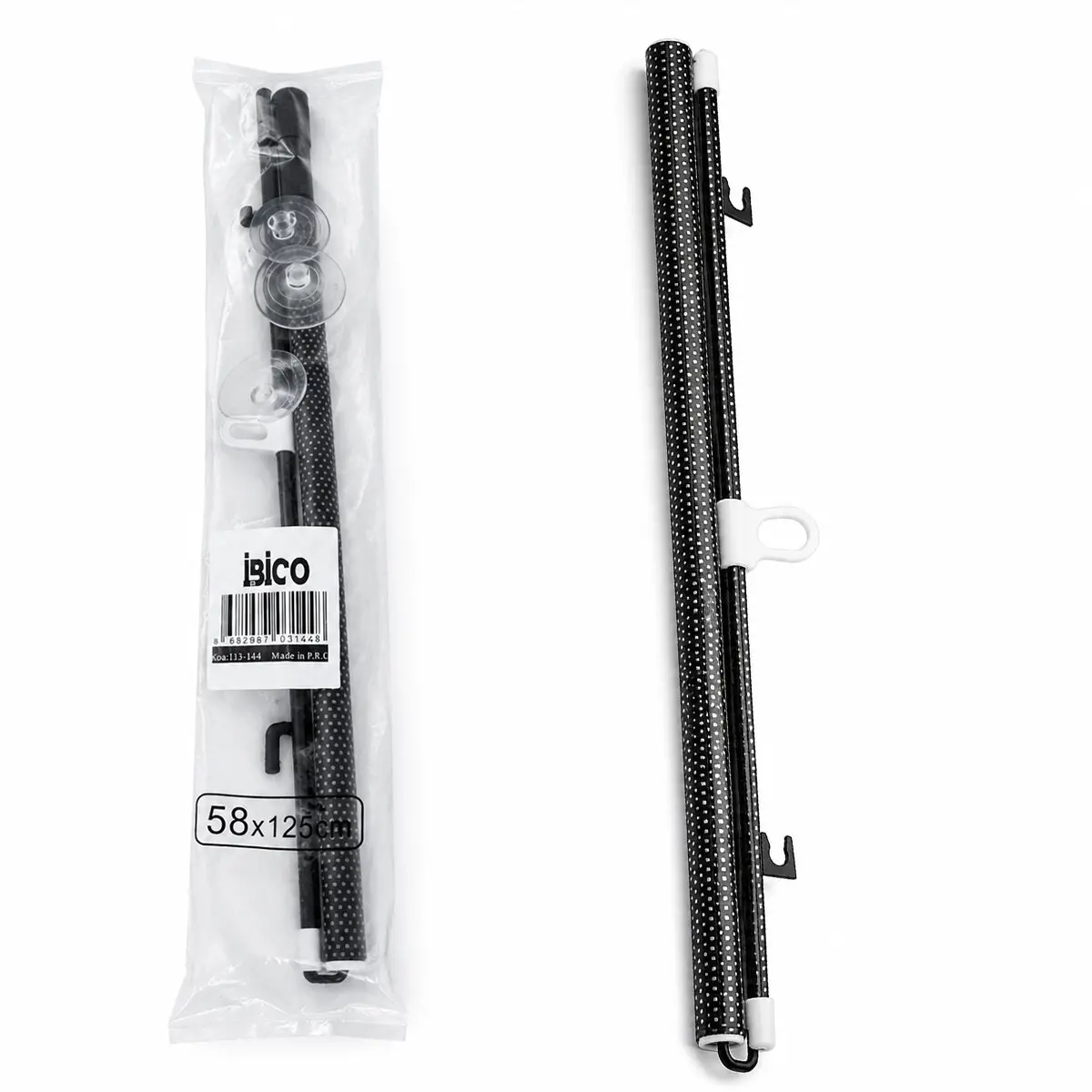 58X125CM OTO-ARAÇ - EV - OFİS CAM PANELİ GÜNEŞLİK PVC PERDE MAKARALI AÇ-KAPA VANTUZLU MONTAJ (4745)