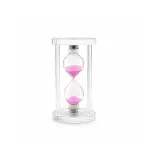 ORTA CAM KUM SAATİ CAM STANDLI= ÇAP: 6.8CM-YÜKSEKLİK: 12CM (4745)-1