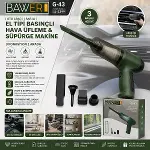 OTO ARAÇ SARJLI EL TİPİ BASINÇLI HAVA ÜFLEME - SÜPÜRGE MAKİNE 3 BAŞLIK G-43 (4745)-2