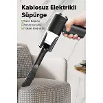 3İN1 ÇEKME - ÜFLEME OTO-ARAÇ - EV EL TİPİ SÜPÜRGE USB ŞARJLI MİNİ - TAŞINABİLİRİ HS-22 (4745)-3