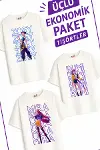 Kız Çocuk 10 Huntrıx Tasarım 3 lü Ekonomik Paket T-shirtler-2