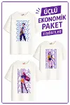 Kız Çocuk 10 Huntrıx Tasarım 3 lü Ekonomik Paket T-shirtler-1