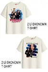 Kız Çocuk 8 Manifest Tasarım 2 li Ekonomik Paket T-shirtler-1