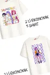 Kız Çocuk 9 Hunters Huntrix Tasarım 2 li Ekonomik Paket T-shirtler-2