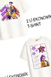 Kız Çocuk 1 Hunters Huntrix Tasarım 2 li Ekonomik Paket T-shirtler-2