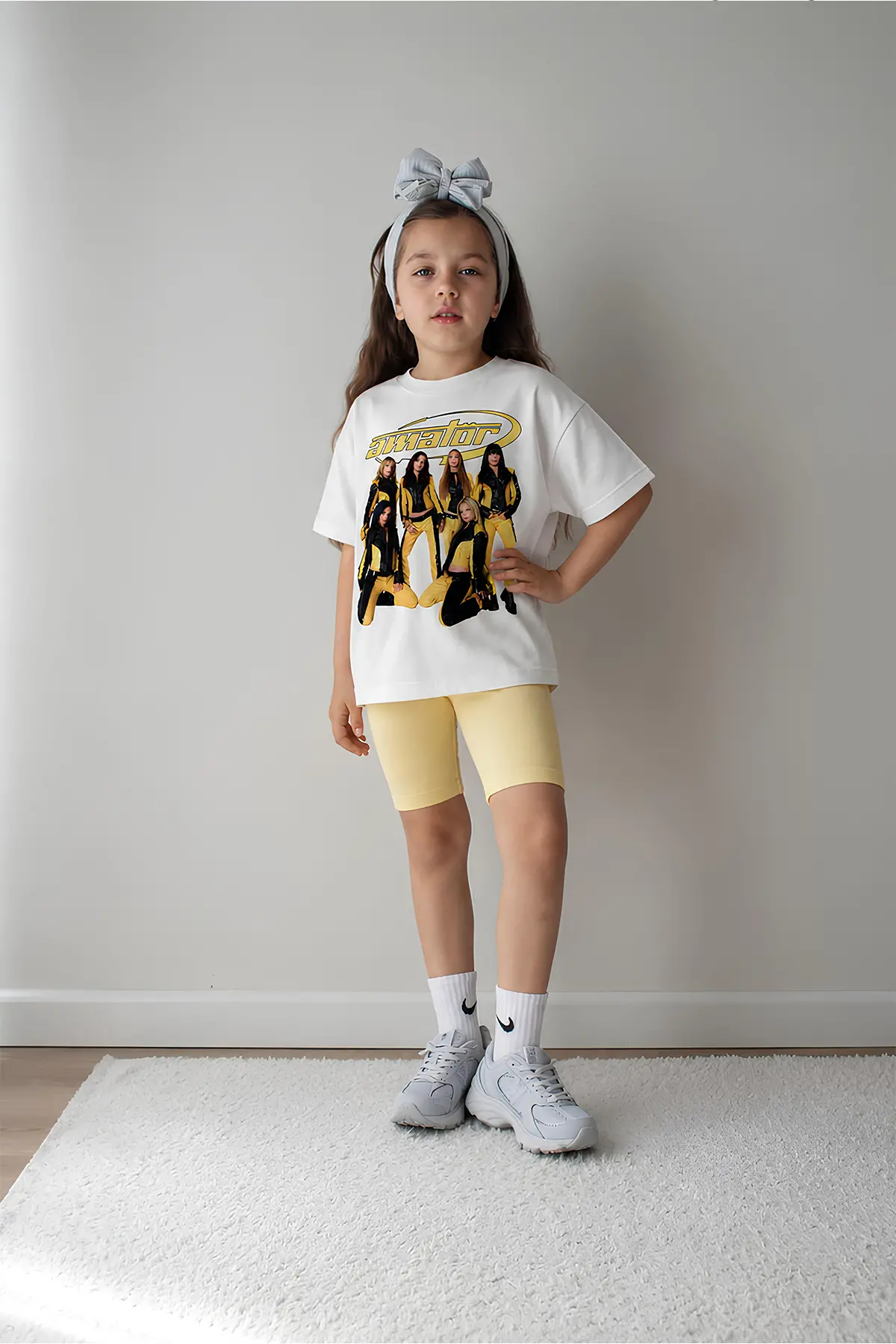 Kız Çocuk Oversize Kalıp Belya Kids Tasarım Manifest 42 Taytlı Alt Üst Takım