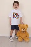 Erkek Çocuk Üst Oversize Tişört Alt Şort Bly Tasarım5 Alt Üst Takım-3