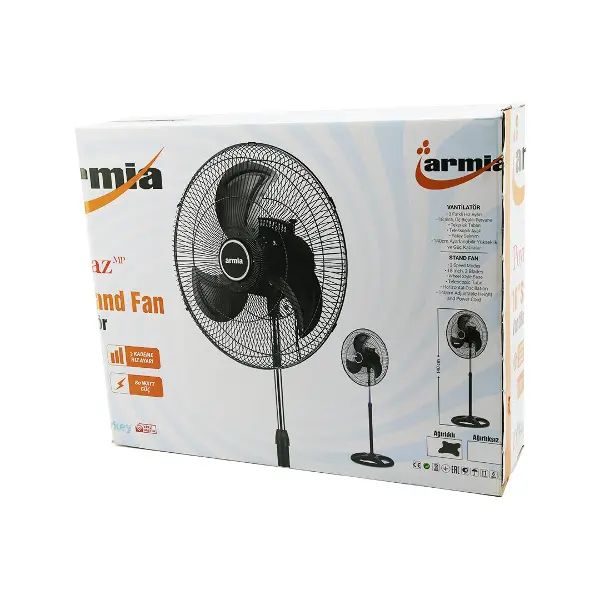 18 İNÇ SANAYİ VANTİLATÖR  3 METAL KANAT: ÇAP:56CM - Y: 140CM - 3 KADEME HIZ   80W (4745)
