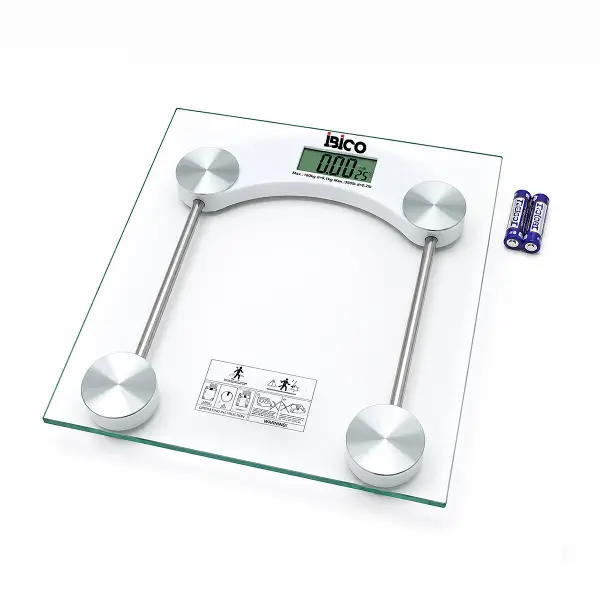 DİJİTAL - PİLLİ KARE BANYO BASKÜL TERAZİ TARTI LCD EKRAN 180KG/0.1G 30X30CM İ11-025 (4745)