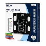 BLUETOOTH - VÜCUT ANALİZLİ DİJİTAL BASKÜL TERAZİ TARTI 180KG/50G YAĞ - SU - KAS ORAN - BMI İ11-023 (4745)-3