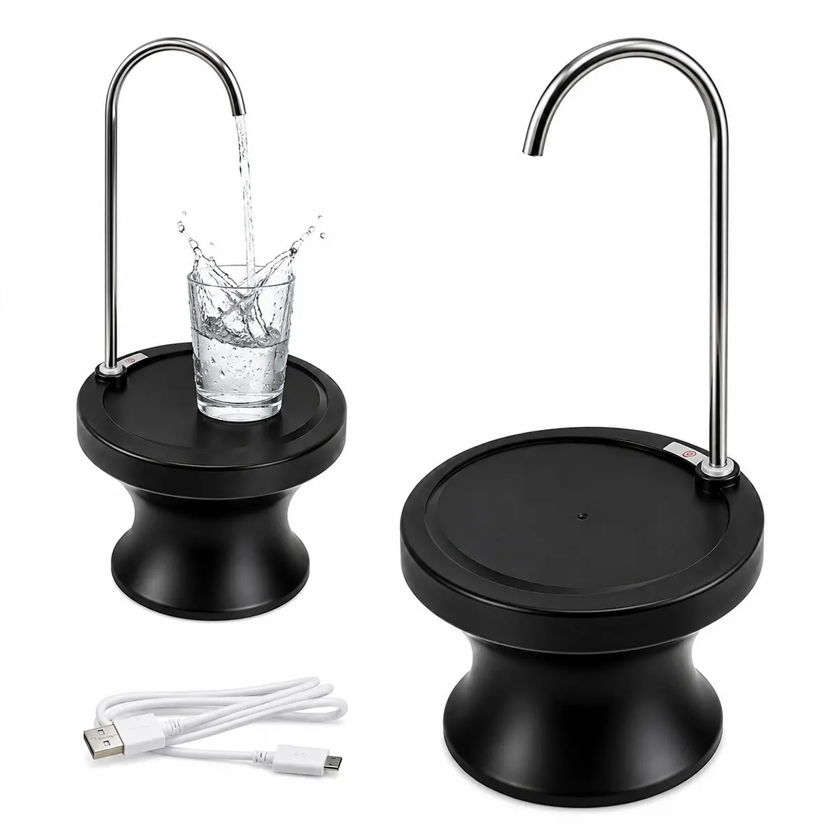 USB ŞARJLI - OTOMATİK DAMACANA SU POMPASI - STAND 360° BAŞLIK NRX-4337 (4745)