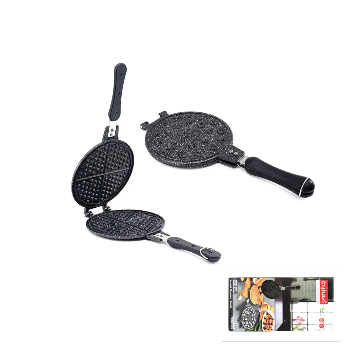 20CM GRANİT DÖKÜM WAFFLE TAVA BAKALİT SAP (4745)