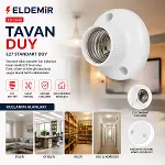 40 ADET E27 KOLAY MONTAJ TAVAN DUY (4745)-2