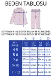 Erkek Çocuk Pamuklu Süet Kumaş 1 Gömlek Yaka Uyku Bantlı Düğmeli Uzun Kollu Pijama Takımı-2
