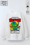 Tam Kalıp Oversize Erkek Çocuk Pamuğa Pamuk 3 İplik Kumaş Star1 Tasarım Sweatshirt-1