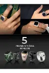 Smart Ring M02-Premium Akıllı Zikir Yüzüğü Altın Siyah Renk 22mm-4
