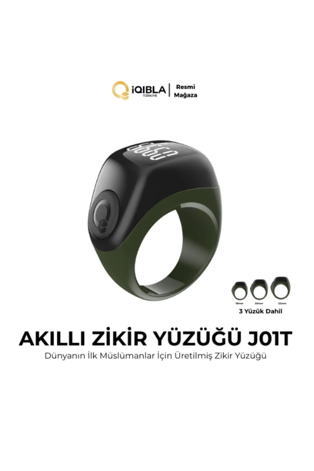 Smart Ring J01T Jood Lite Akıllı Zikir Yüzüğü Yeşil Renk