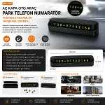 AÇ - KAPA OTO ARAÇ PARK TELEFON NUMARATÖR FOSFO PL-8691 (4745)-3