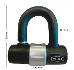 ÇOK AMAÇLI   ÇELİK - U BAR - KELEPÇE DİSK  ANAHTARLI ASMA KİLİT (4745)-2