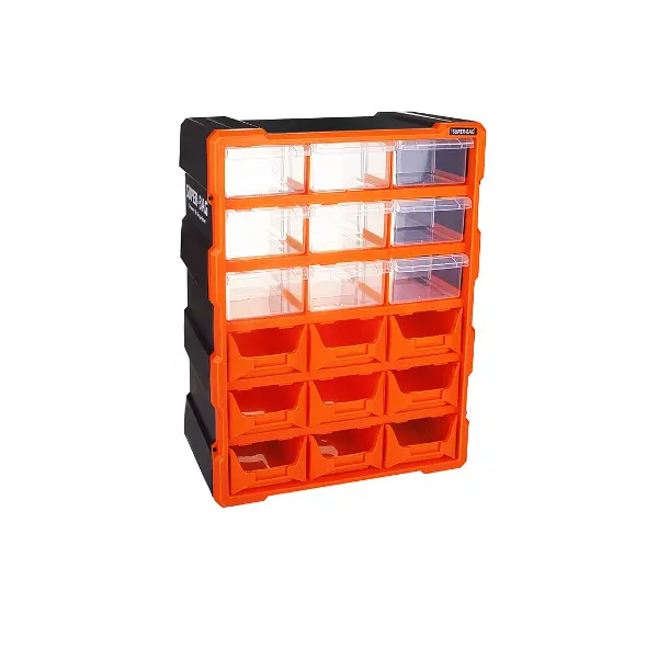 18Lİ 9 KAPALI+9 AÇIK MONOBLOCK AVADANLIK ÇEKMECE SETİ38.1X15.7X47.5CM HERHANGİ BİR RENK GÖNDERİLİR (4745)