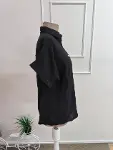 Kadın Kısa Kollu Yakalı önü Düğmeli Müslim Gömlek-5