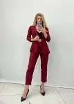Kadın Atlas Kumaş Ceket Pantolon Takım-2