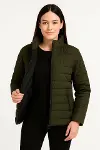 Bomber Mont Ceket – Su İtici Kumaş, Kapitone Astarlı, Fermuarlı, Kışlık - Haki-1