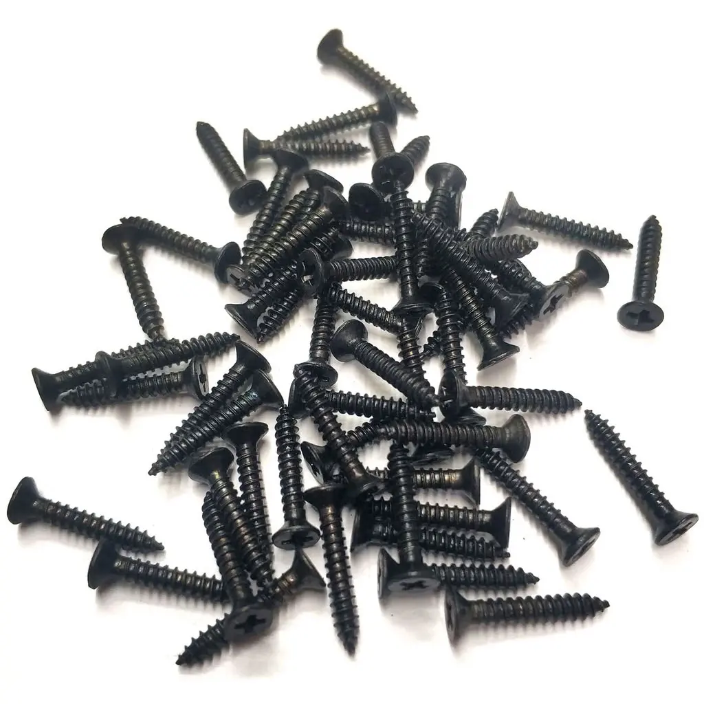 Siyah 1000 Adet Klips Vidası 2,2x13 mm YHB - Konik Başlı Kutu, Sandık, Ayak, Askı, Mini Vida