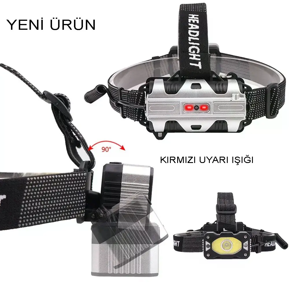 4 Modlu Sensörlü Şarjlı  Güçlü Kafa Lambası  Wt-248-2