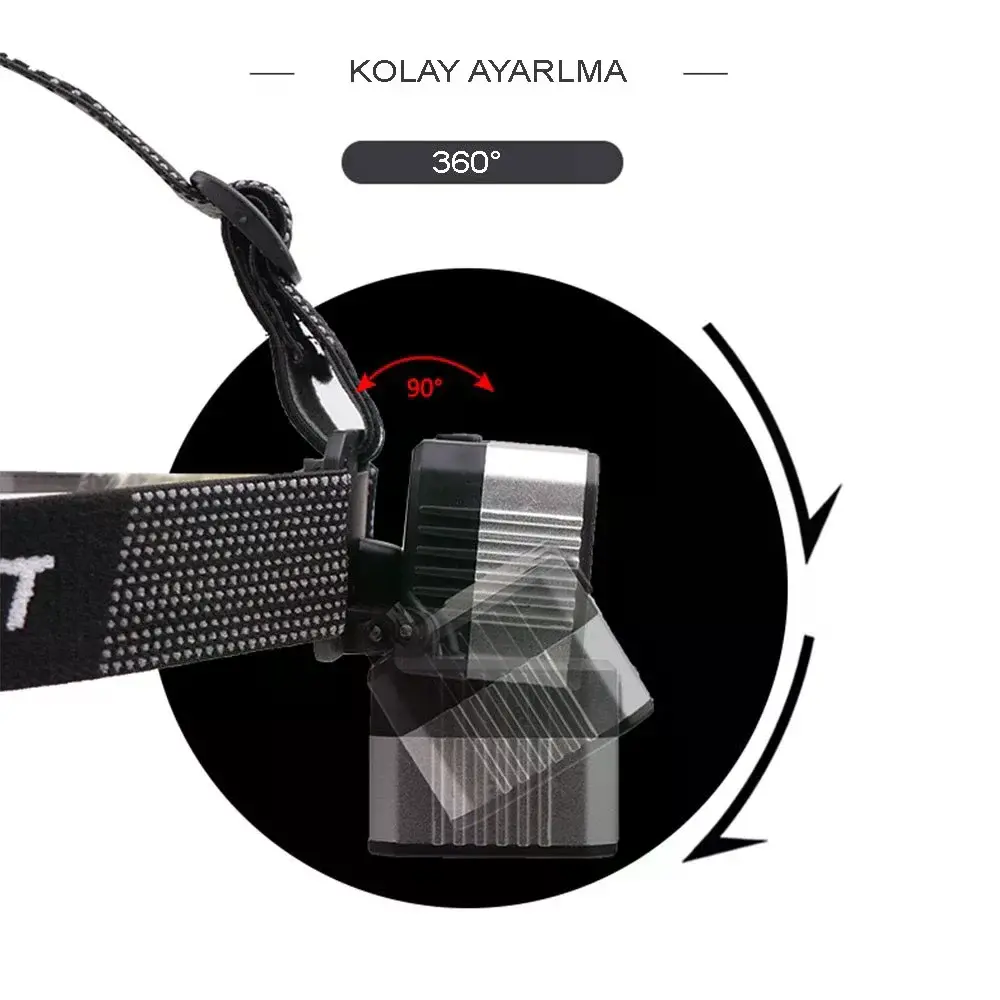 4 Modlu Sensörlü Şarjlı  Güçlü Kafa Lambası  Wt-248-4