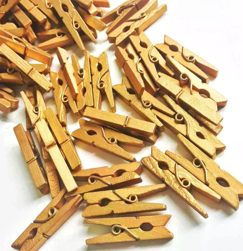 100'lü Gold Ahşap Mandal 2.5cm (10'lu Paket-1000 Adet)