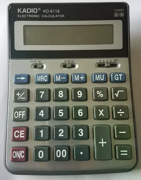 Kd-6118 12 Haneli Büyük Boy Hesap Makinesi