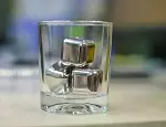 4'lü Çelik Metal Kaplama Viski Taşı Soğutma Buz Küpü-2