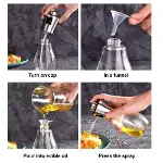 Paslanmaz Çelik Başlıklı Cam Spray Yağdanlık-4