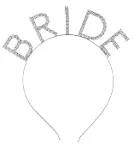 Bekarlığa Veda Mega Boy Kristal Taşlı Gümüş Bride Taç Gelin Tacı 20X21 cm-2