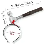 Kafaya Saplanmış Kahverengi Saplı Çekiç Şaka Tacı-3