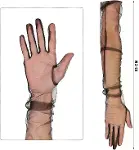 Uzun Boy Likralı Siyah Renk Yetişkin Mega Tül Eldiven 53 cm-3