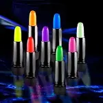 Karanlıkta Parlayan Yanan UV Neon Ruj Yüz Boyama 6 Adet 6 Renk-4