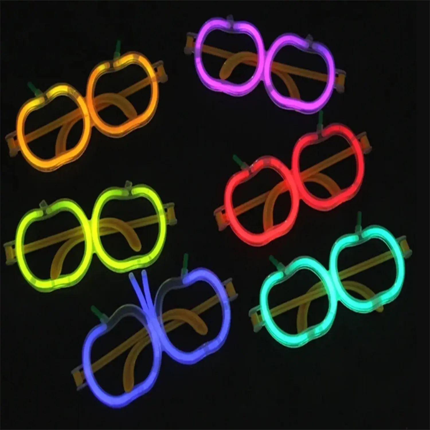Glow Elma Gözlük - Glow Partisi Gözlüğü - Glow Gözlük 12 Adet