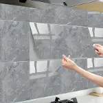 Gri Mermer Desenli Alüminyum Plastik Duvar Sticker-1
