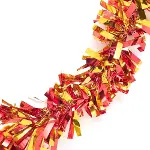 Kırmızı Altın Renk 4 cm Genişlik Garland Çift Renk Sim Süs 180 cm-2